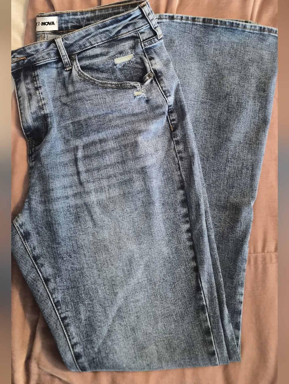 Fashion Nova Light Blue Straight-Leg Jeans